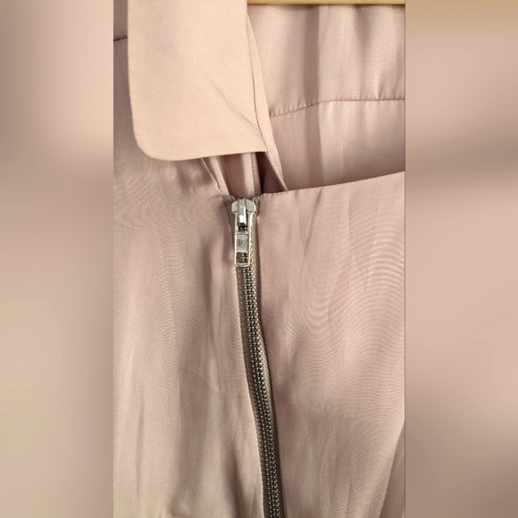 ASOS mauve satin zip up bomber jacket / blazer - Picture 6 of 7